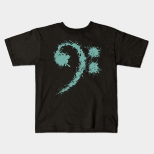 Bass Clef Blue Retro - Cool Funny Music Lovers Gift Kids T-Shirt